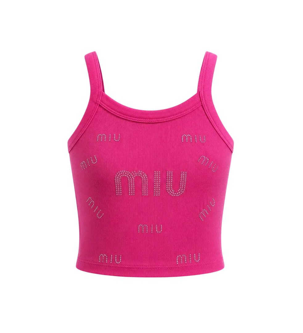 کراپ تاپ نگین دار miu miu